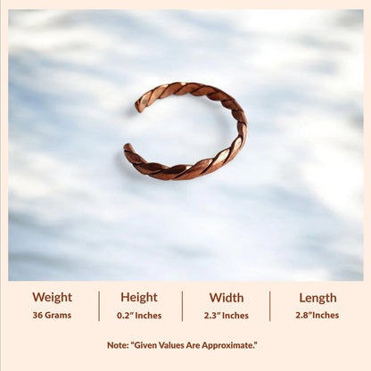 Pure Copper Bangle with Magnet Handcrafted Bangle