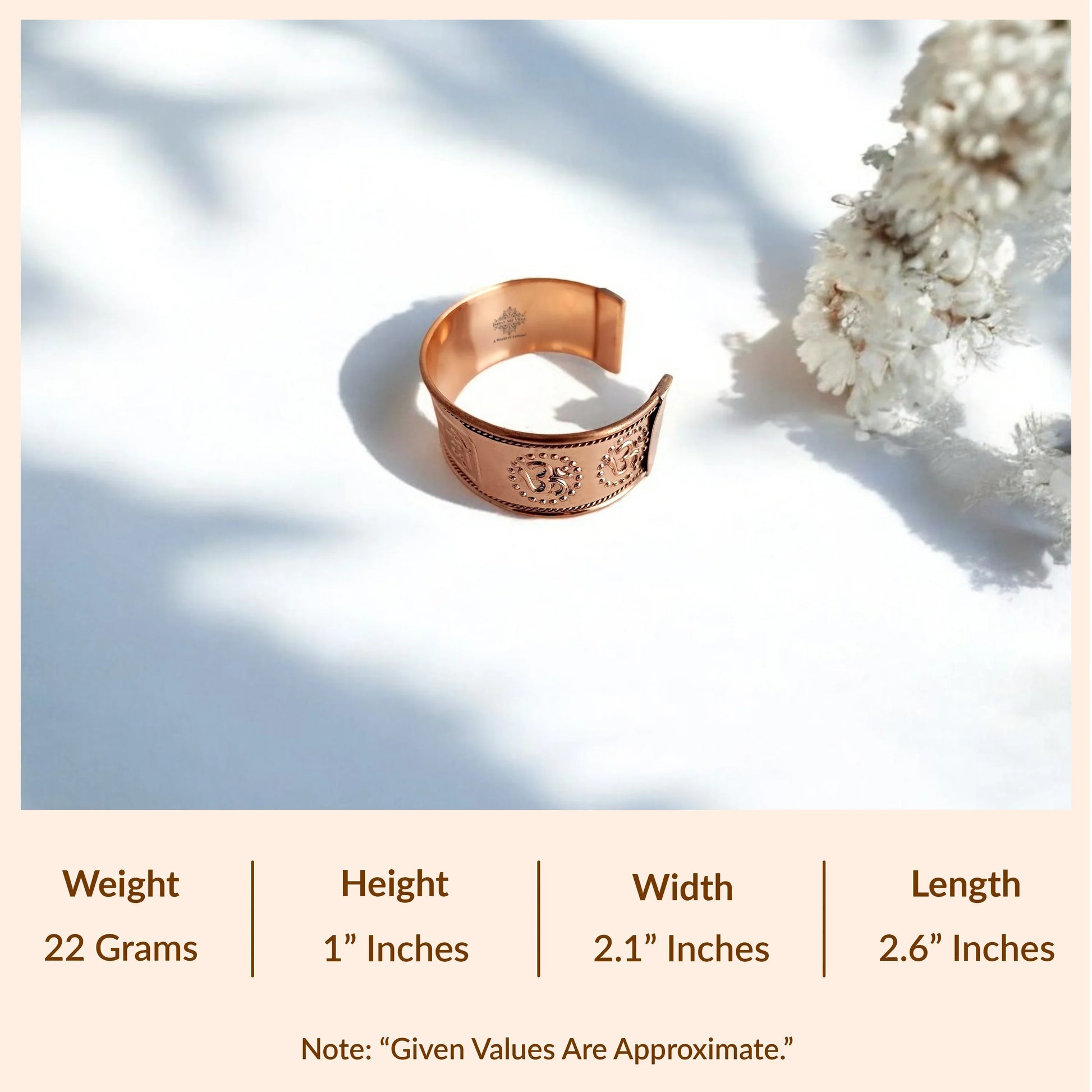 Pure Copper Jai Mata Di Bangle Handcrafted Spiritual Bracelet