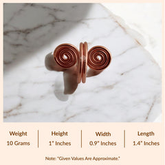 Pure Copper Spiral Ring Adjustable Unisex Fashion Ring