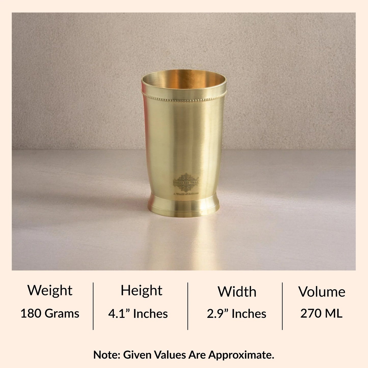 Pure Brass Matt Finish Glass