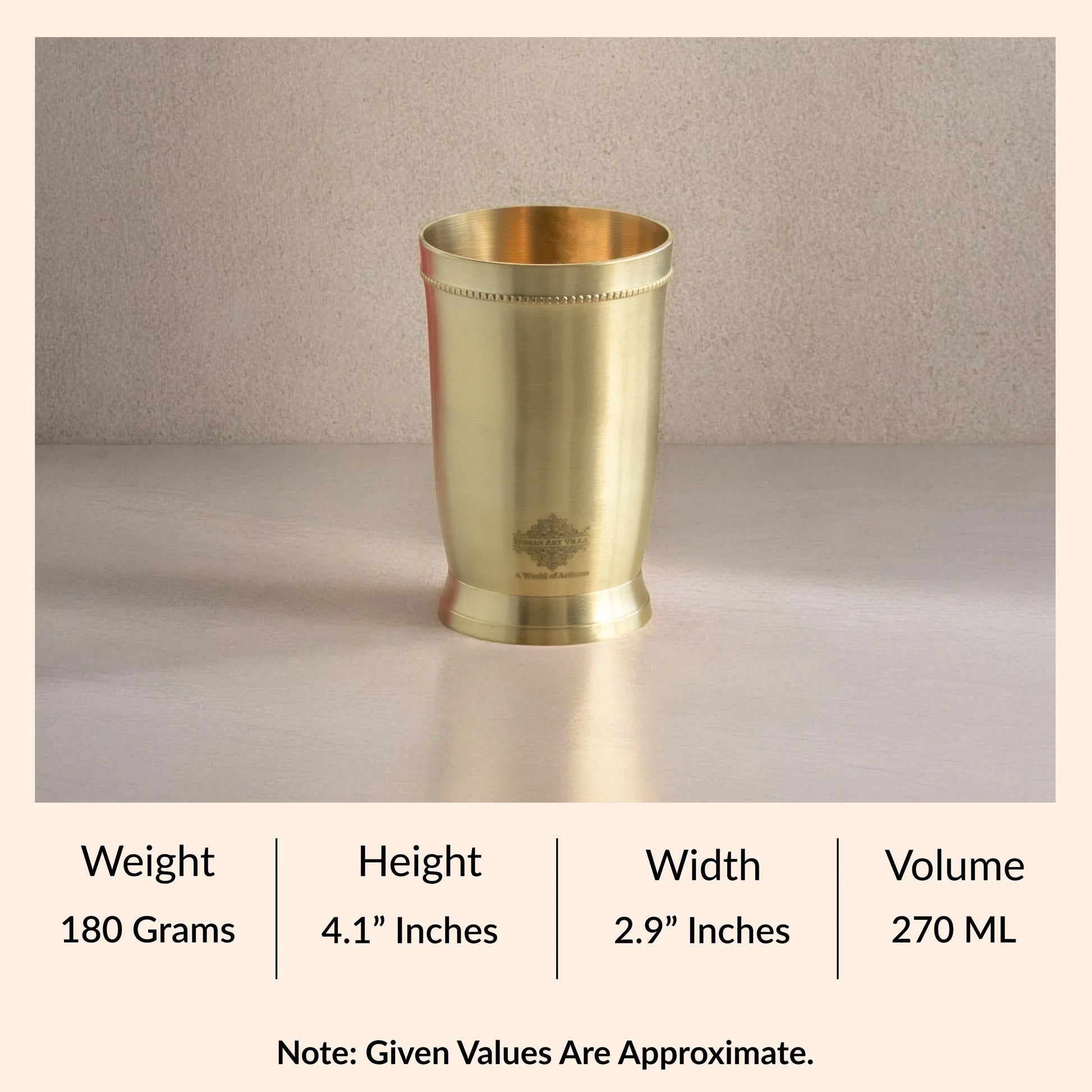 Pure Brass Matt Finish Glass