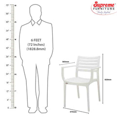 Supreme Empire Plastic With-Arm Chair