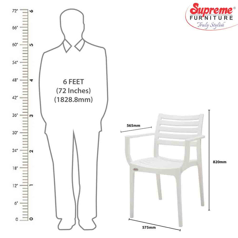 Supreme Empire Plastic With-Arm Chair