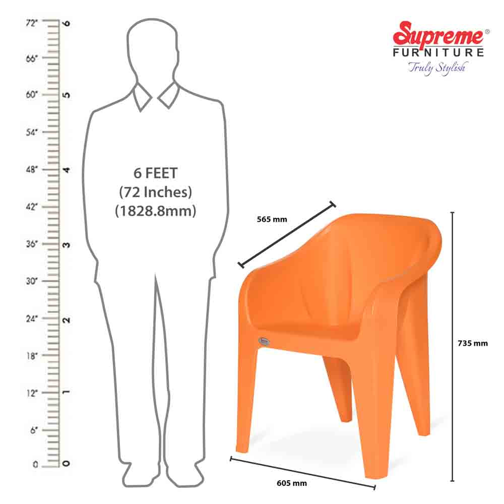 Supreme Futura Plastic With-Arm Chair