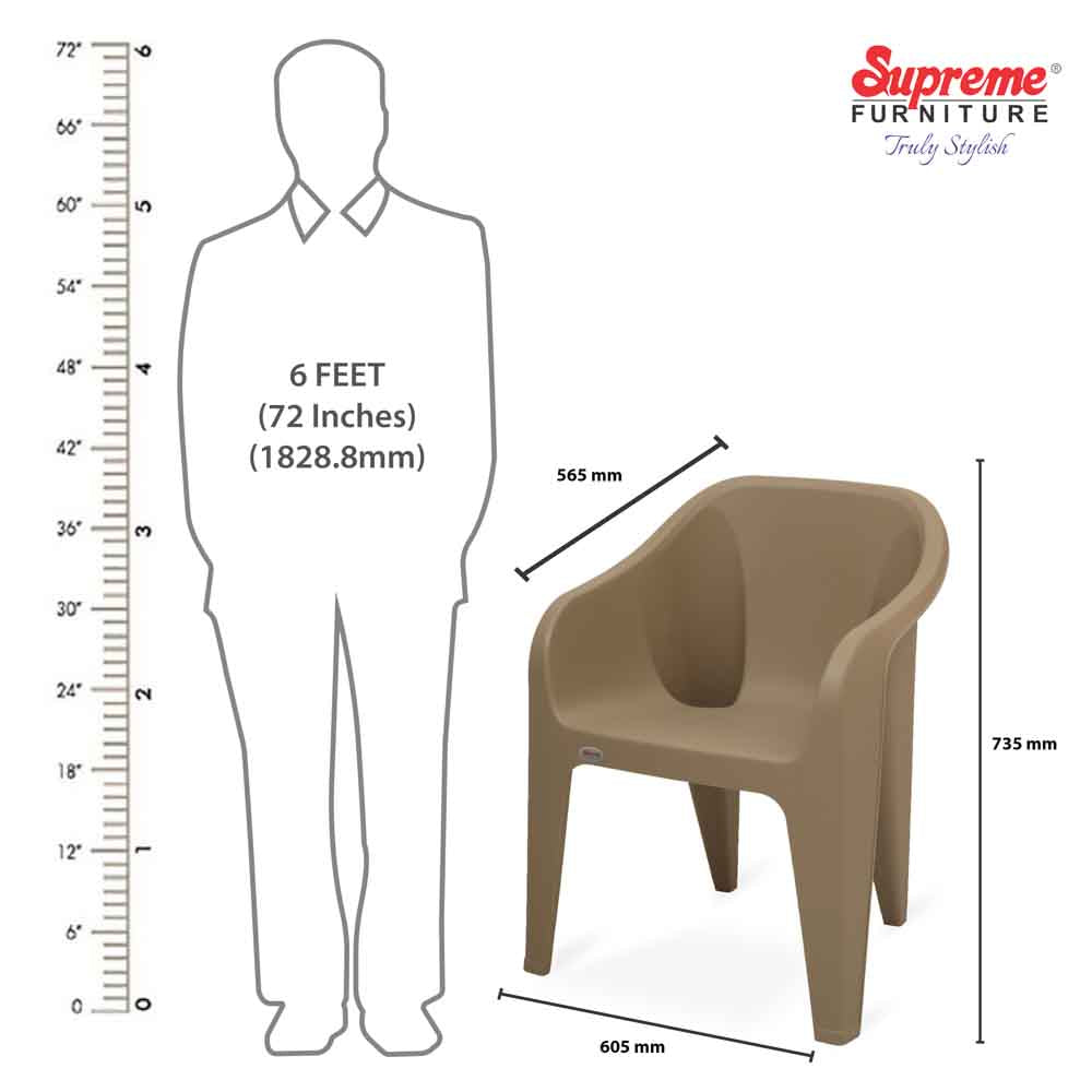 Supreme Futura Plastic With-Arm Chair