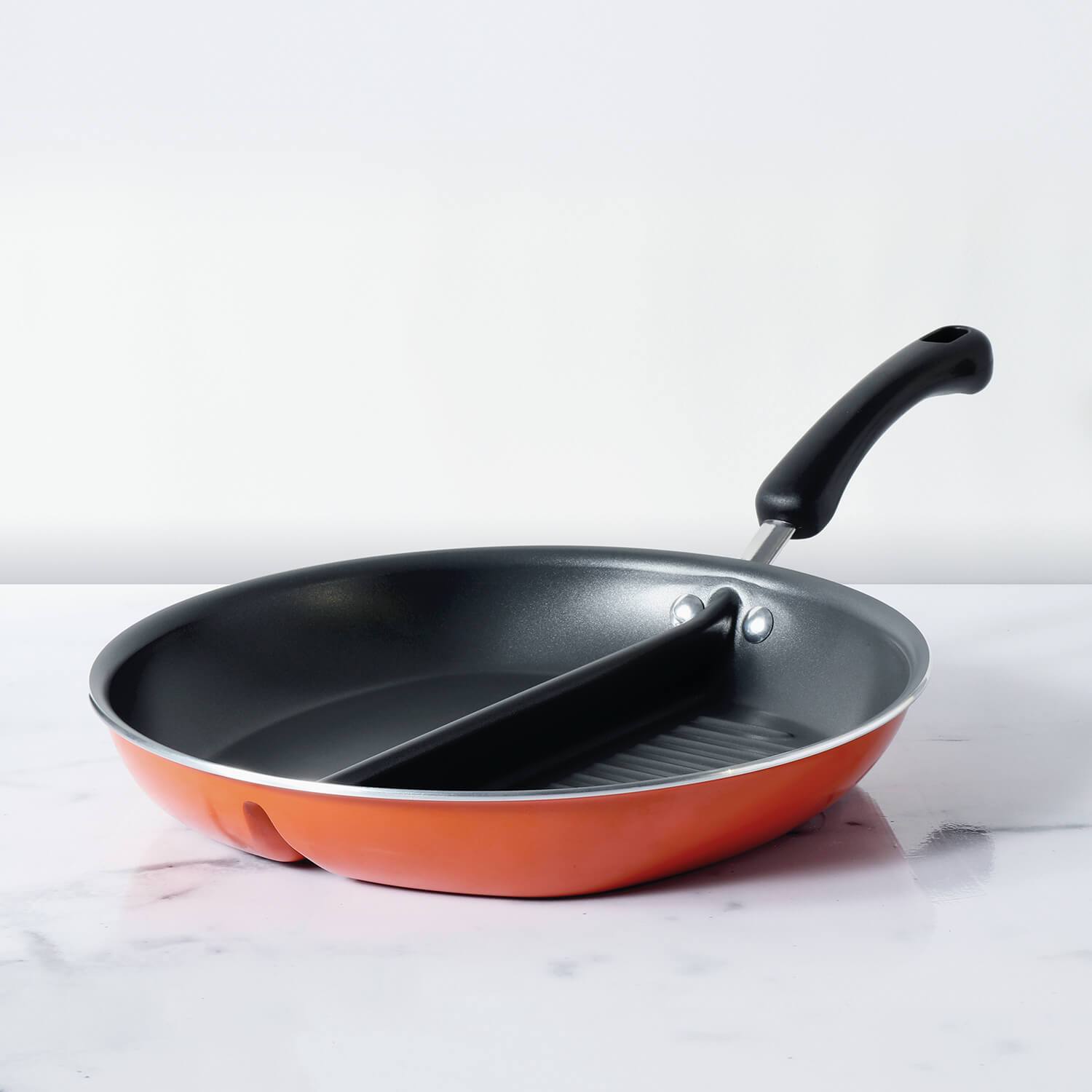Meyer Non-Stick 30cm Divided Grillpan/Twin Pan/Breakfast Pan/Multi-Snack Pan