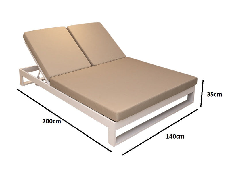 Fly Outdoor Swimming Poolside Lounger (White)