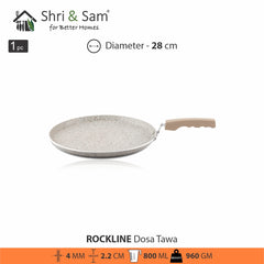 Aluminium Non-Stick Dosa Tawa Rockline