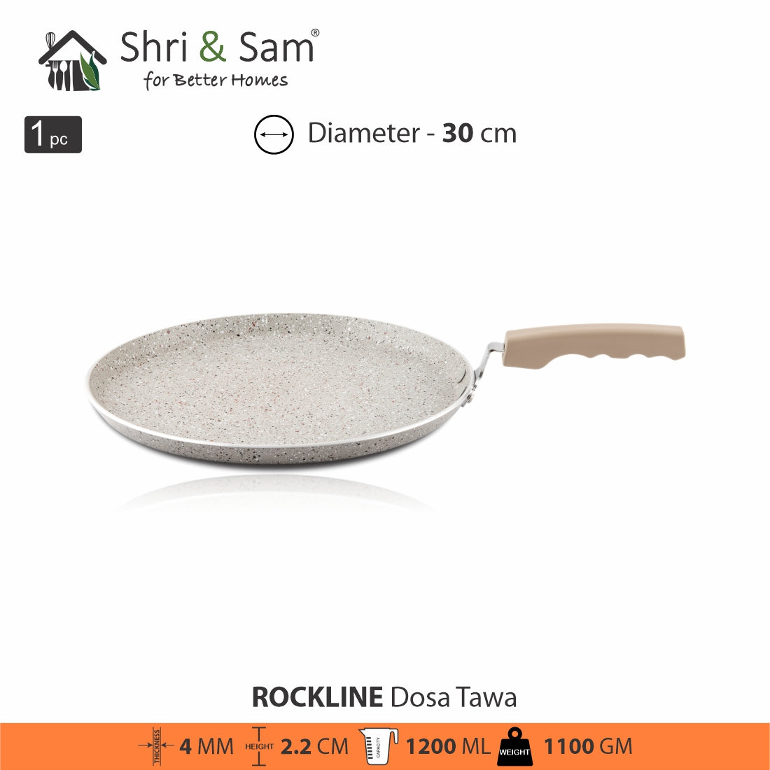 Aluminium Non-Stick Dosa Tawa Rockline