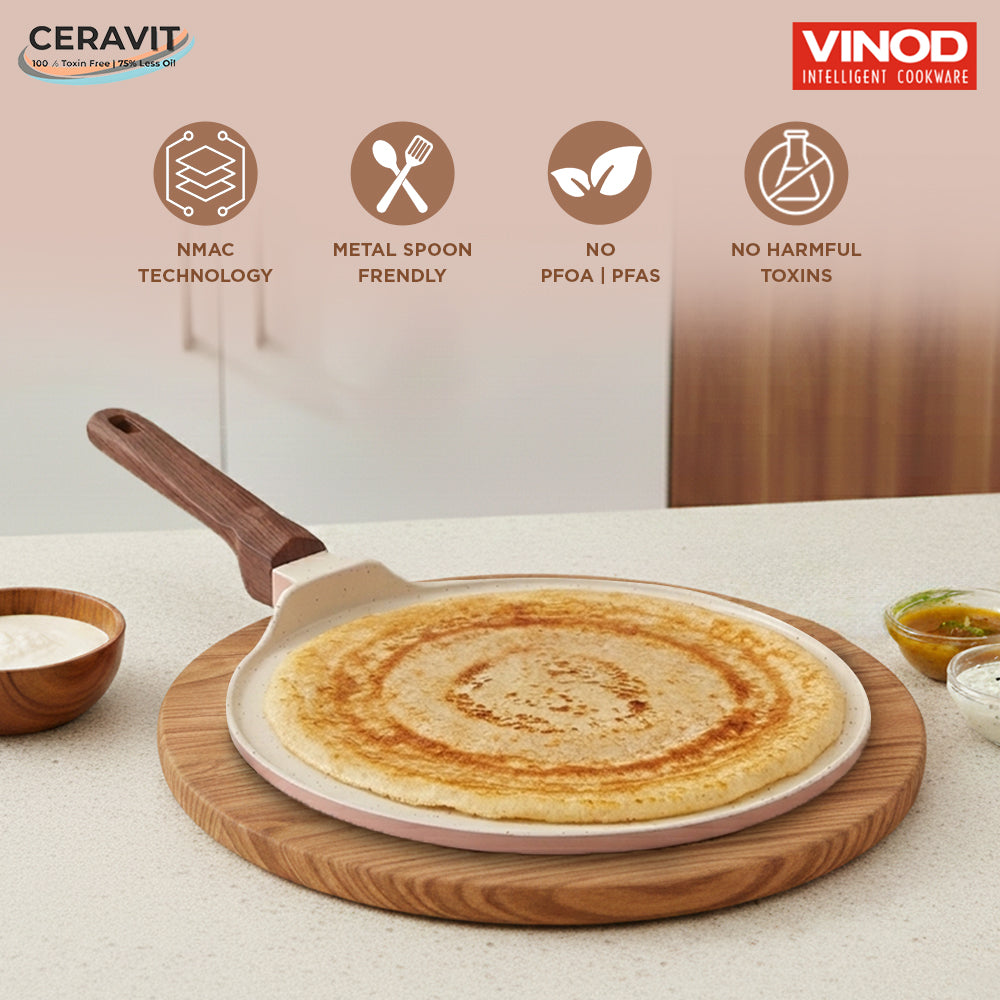 Vinod Ceravit Dosa Tawa - Desert Rose