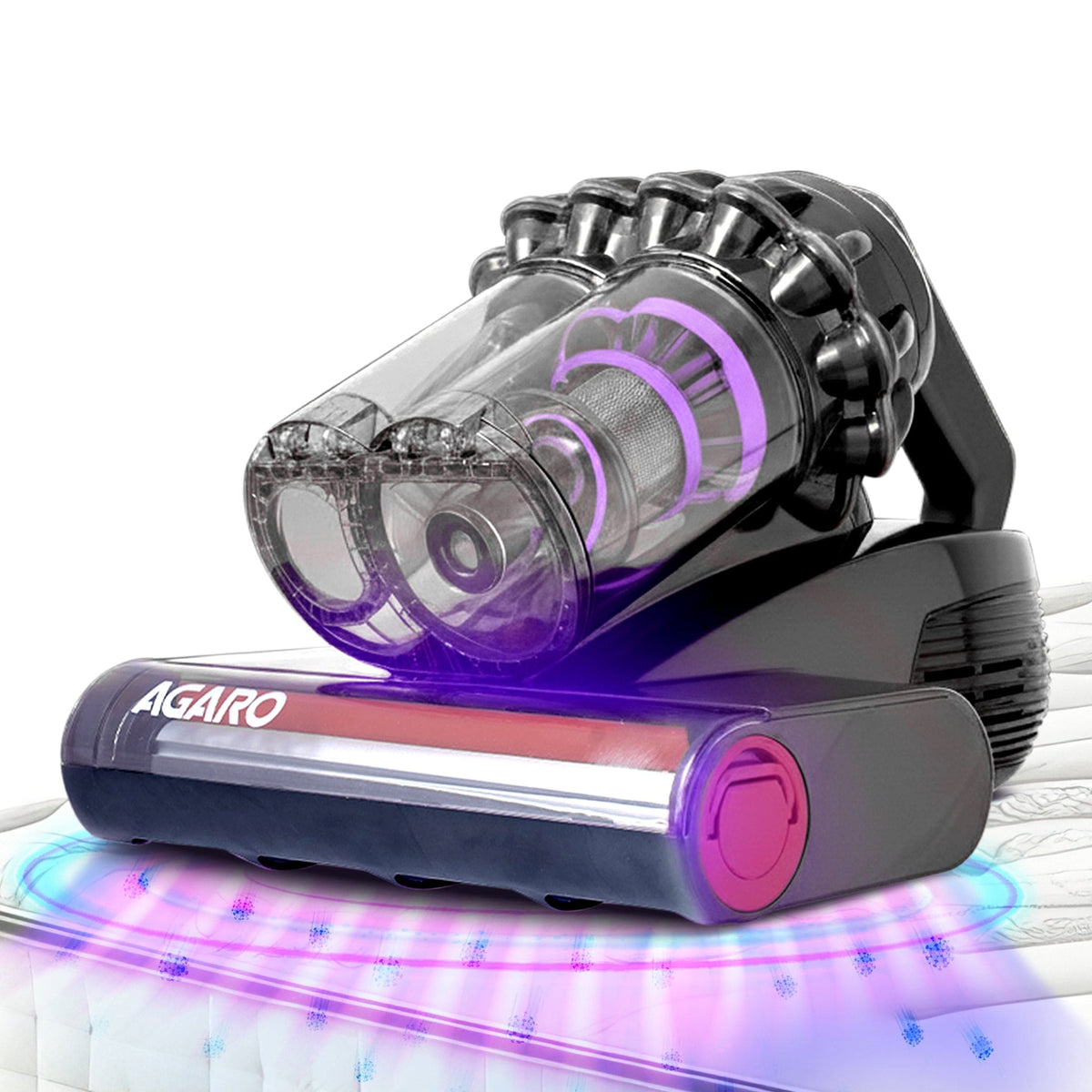 AGARO Royal Mattress Vacuum Cleaner, 12kPa Suction Power & UV Light Sterilization, Bed Vacuum Cleaner & Mite Remover, Su