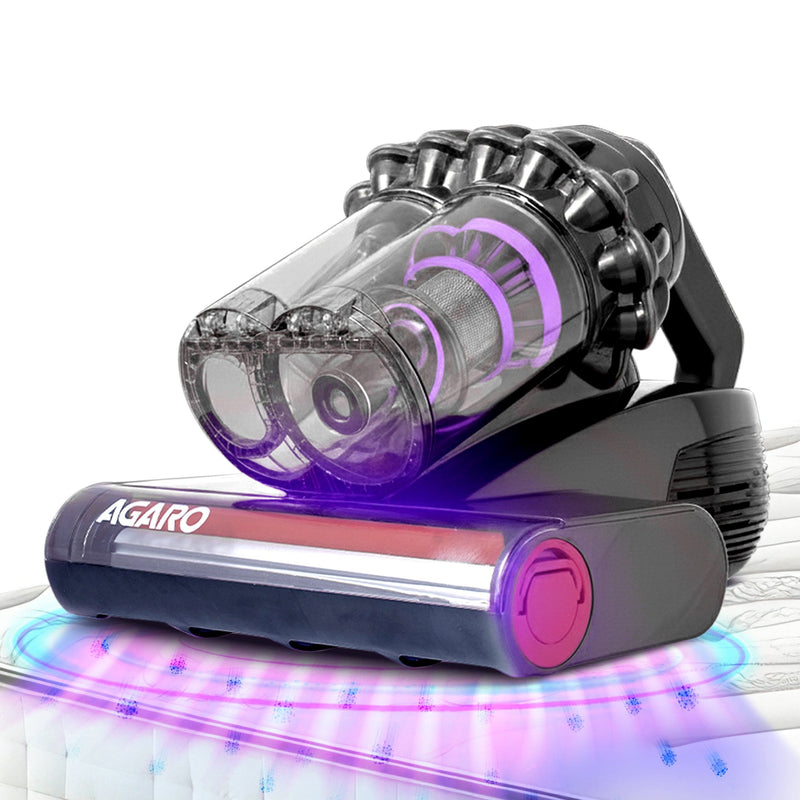 AGARO Royal Mattress Vacuum Cleaner, 12kPa Suction Power & UV Light Sterilization, Bed Vacuum Cleaner & Mite Remover, Su