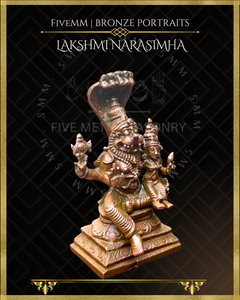 Lakshmi Narasimha Panchaloha Bronze Icon - 4"