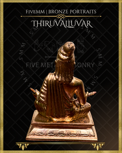 Thiruvalluvar- Tamil Poet and Sage - Panchaloha Bronze Icon -3.5" - Polished finish