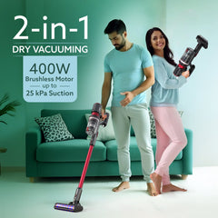 AGARO Supreme Cordless Stick Vacuum Cleaner,2In1 Handheld&Stick,400W Motor,25 Kpa Suction Power,3 Adjustable Suction Mod