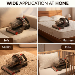AGARO Royal Mattress Vacuum Cleaner, 12kPa Suction Power & UV Light Sterilization, Bed Vacuum Cleaner & Mite Remover, Su