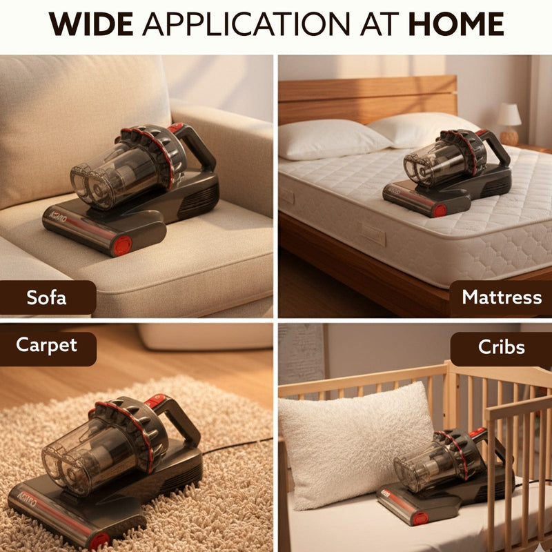 AGARO Royal Mattress Vacuum Cleaner, 12kPa Suction Power & UV Light Sterilization, Bed Vacuum Cleaner & Mite Remover, Su