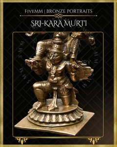 Vishnu with Lakshmi on Garuda Panchaloha Bronze Icon - 5"