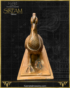 Mayura:Peacock Panchaloha Bronze Icon - 7" - Sirpam Collection