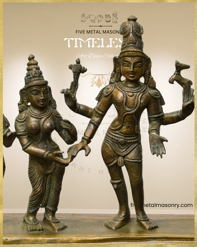 Kalyana Sundara Murti Panchaloha Bronze Icon - 10.5" - Timeless Collection