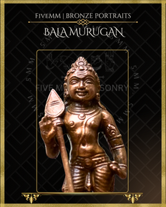 Bala Murugan Panchaloha Bronze Icon - 3"
