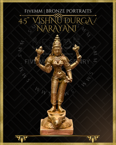 Vishnu Durga/Narayani Panchaloha Bronze Icon - 4.5"