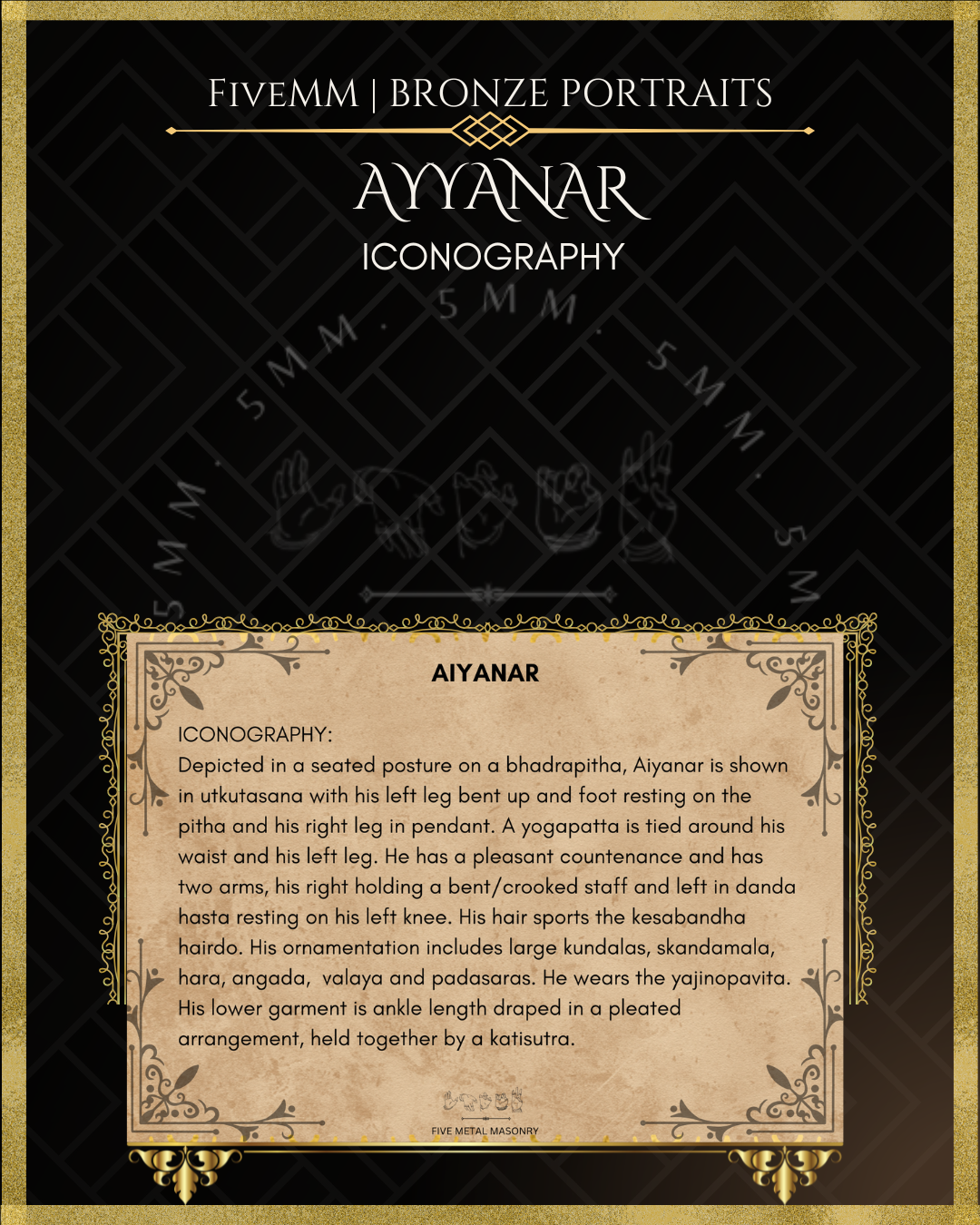 Ayyanar Panchaloha Bronze Icon - 6.5"