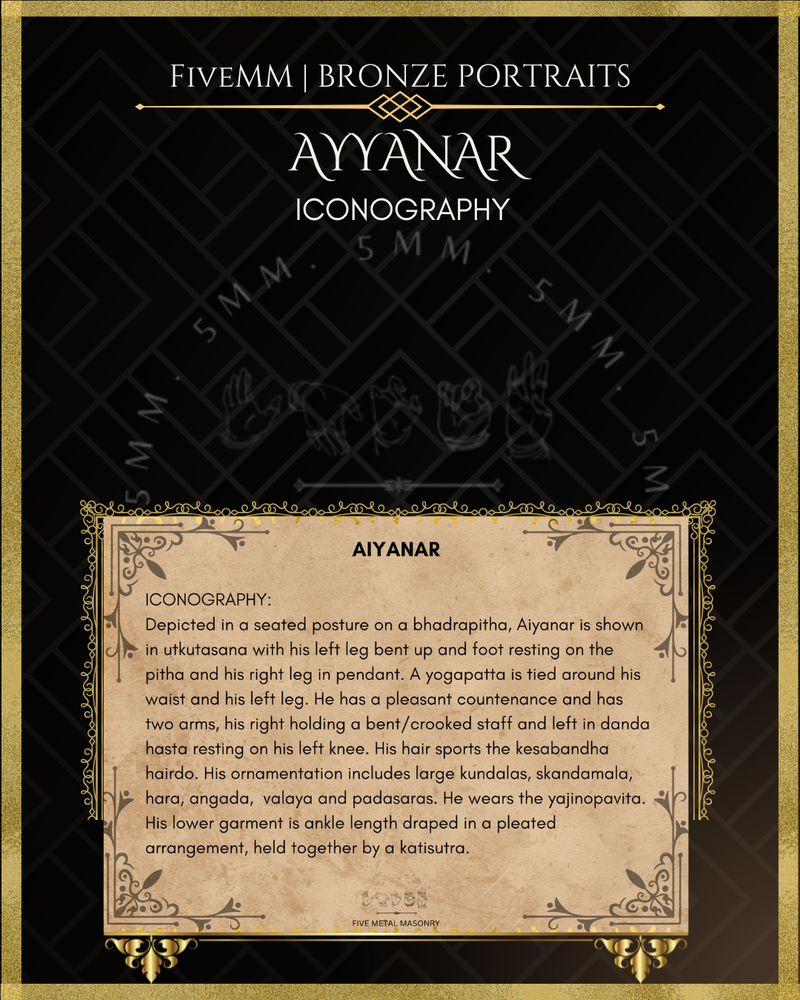 Ayyanar Panchaloha Bronze Icon - 6.5"