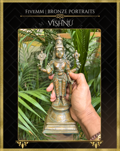 Vishnu Panchaloha Bronze Icon - 10.5"