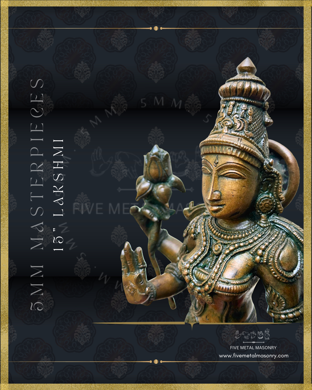 Lakshmi - Panchaloha Bronze Icon - 15" Standing - Masterpieces Collection