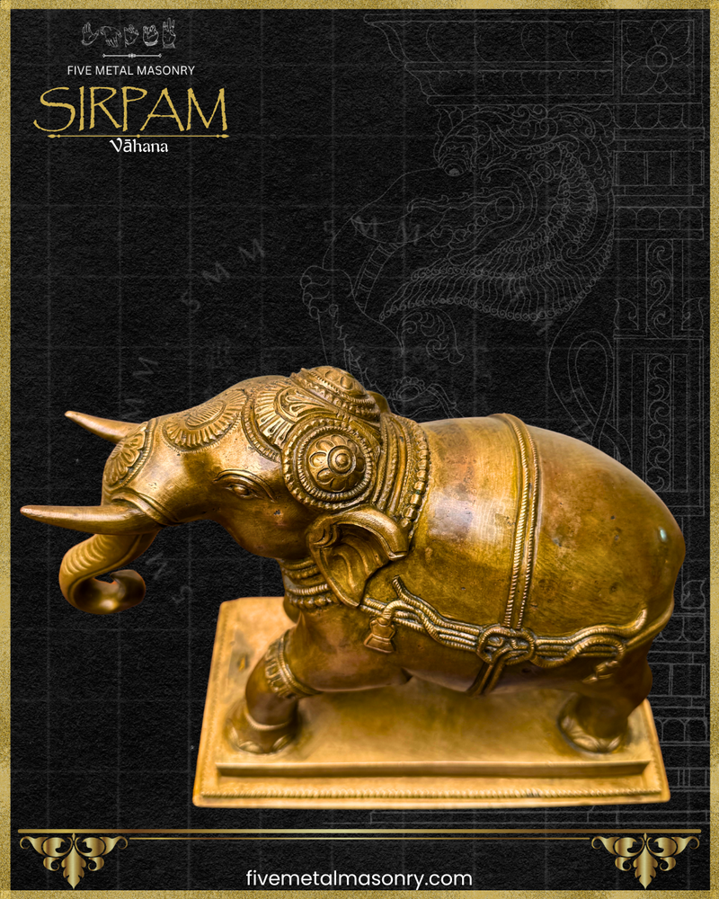 Gaja:Elephant Panchaloha Bronze Icon - 8" - Sirpam Collection
