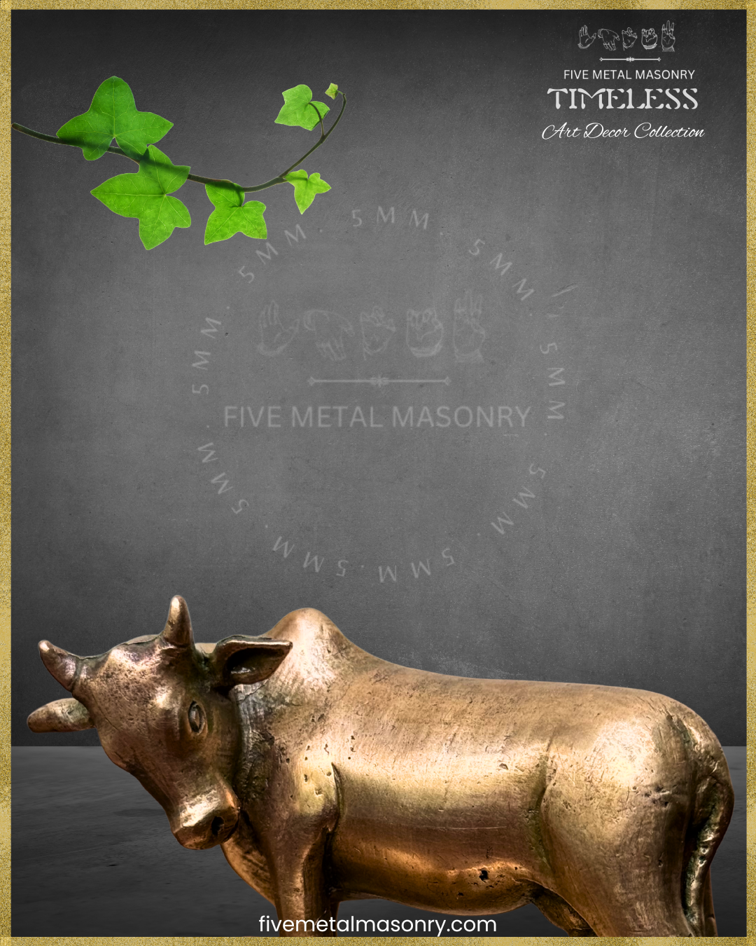 Cow and Calf Panchaloha Bronze Icon - 4" - Timeless Collection