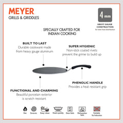 Meyer Non Stick Edge-less Flat Tawa, 30 cm