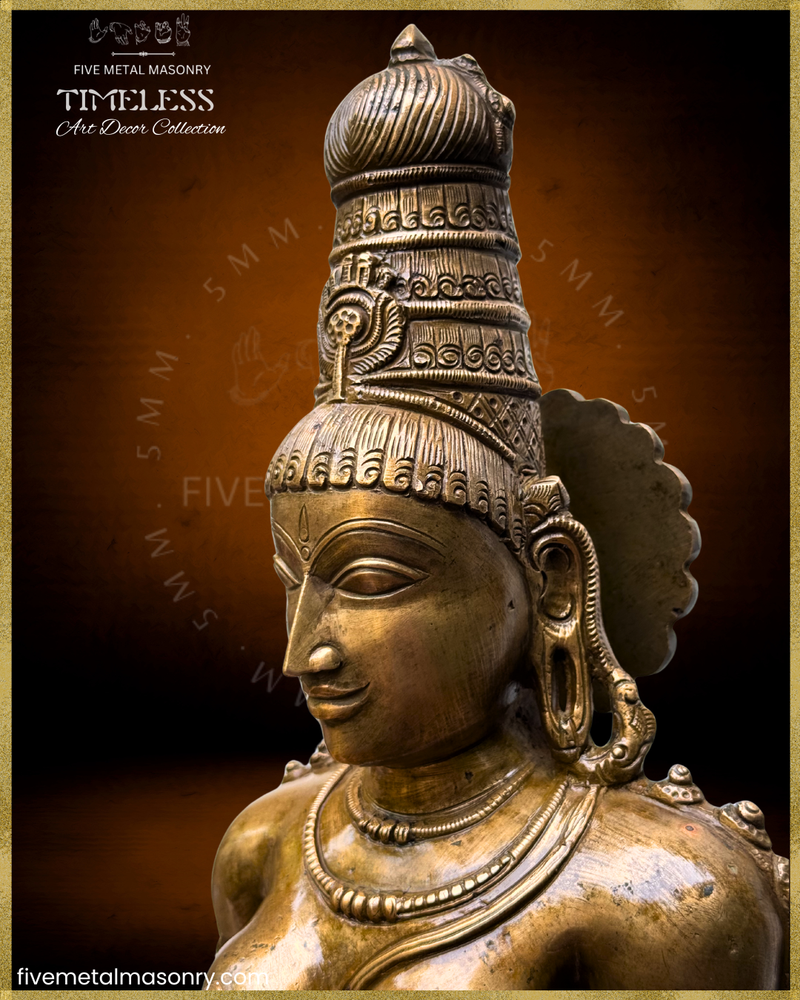 Parvati as Boga Shakti Panchaloha Bronze Icon - 21" - Timeless Collection