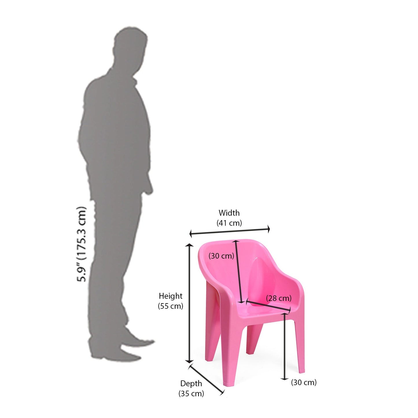 Nilkamal Eeezy Go Plastic Baby Arm Chair (Fairy Pink)