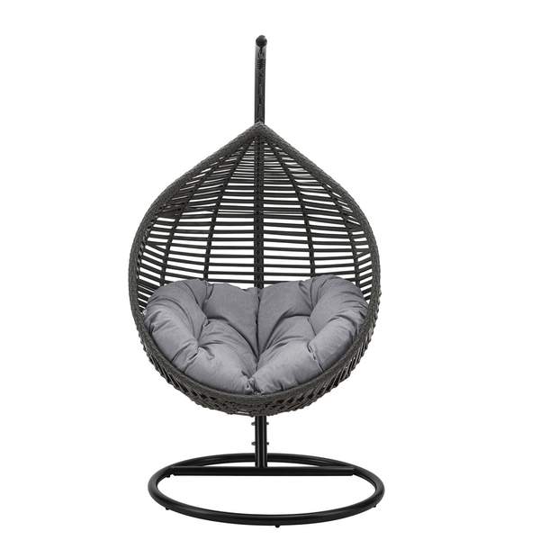 Nereza Single Seater Hanging Swing With Stand For Balcony , Garden Swing (Black)