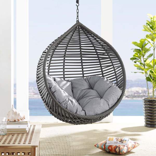 Fillipo Single Seater Hanging Swing Without Stand For Balcony , Garden Swing (Black)