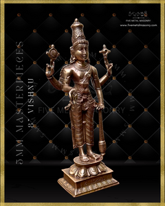 Vishnu Panchaloha Bronze Icon - 8" - Masterpieces Collection