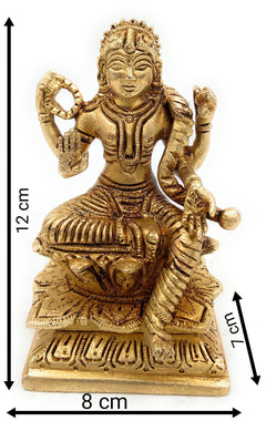 Brass Balambika Idol, Bala Tripurasundari Murti, Pital Bala Devi Statue, Bala Parameswari Vigraham,Gold, 5 Inch, 1 Piece