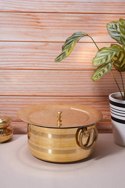 Brass Patila with Lid / Milk Topia