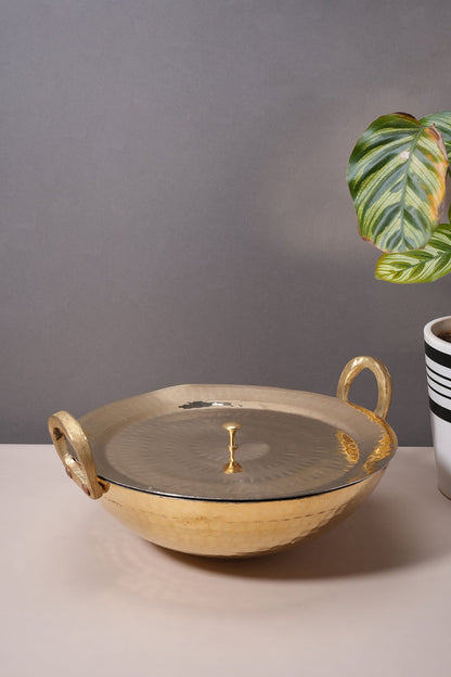 Brass Kadai \/ Pital Kadhai - Round Bottom