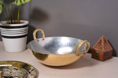 Brass Kadhai / Wok - Flat Bottom