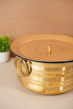Set of 3 Brass Patilas / Milk Topias – ( 1L, 3L, 5L )