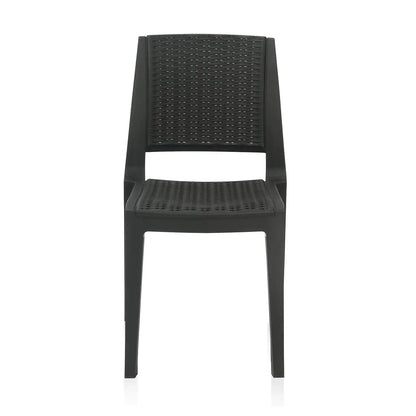 Nilkamal Enamora Plastic Armless Chair (Iron Black)