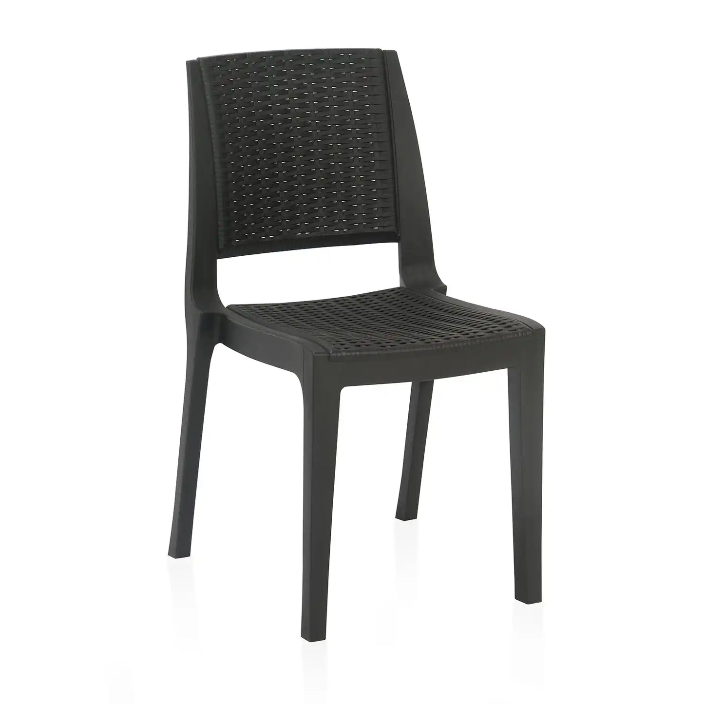 Nilkamal Enamora Plastic Armless Chair (Iron Black)