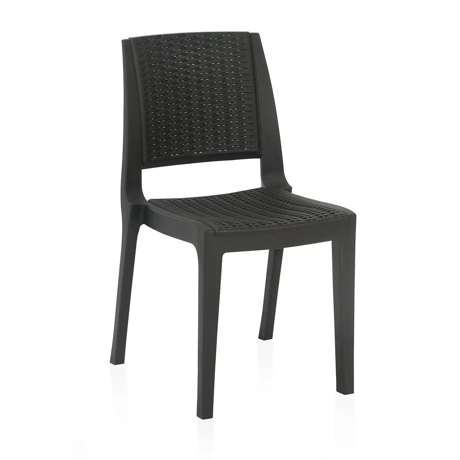 Nilkamal Enamora Plastic Armless Chair (Iron Black)