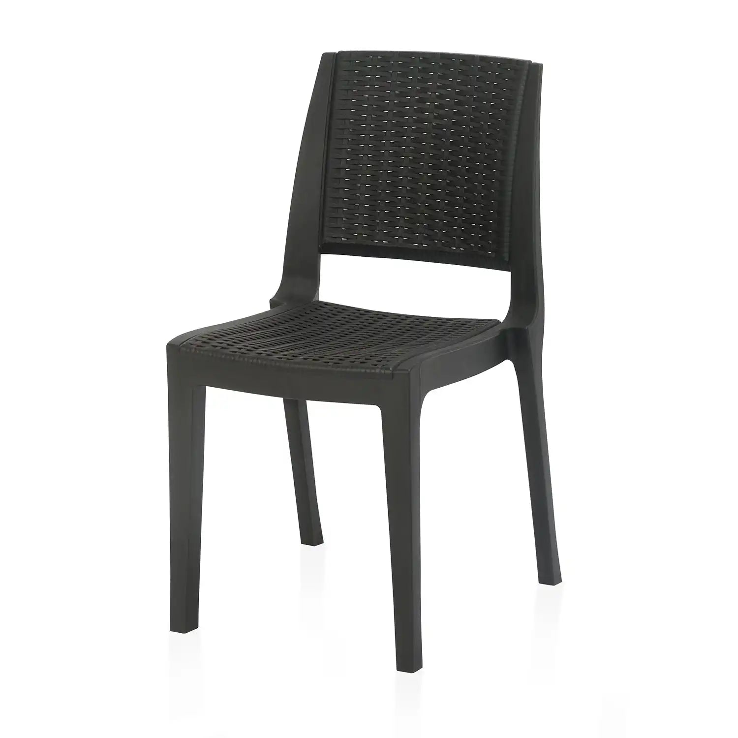 Nilkamal Enamora Plastic Armless Chair (Iron Black)