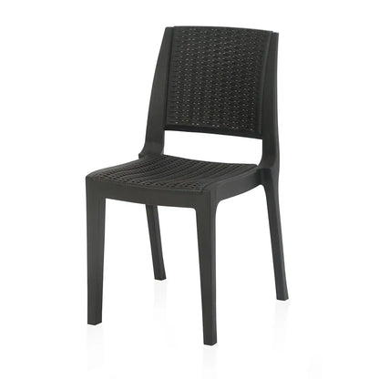 Nilkamal Enamora Plastic Armless Chair (Iron Black)