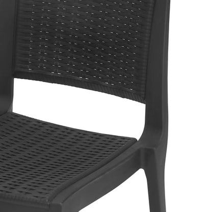 Nilkamal Enamora Plastic Armless Chair (Iron Black)