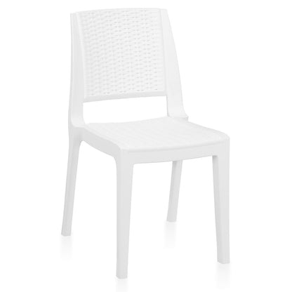 Nilkamal Enamora Plastic Armless Chair (Milky White)